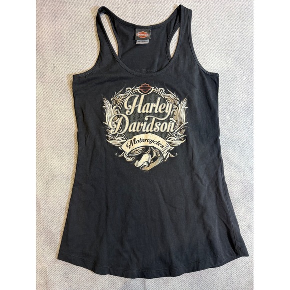 Harley-Davidson Tops - Harley Davidson Womens Black Racerback Tank Top Gateway St Louis Graphic Small